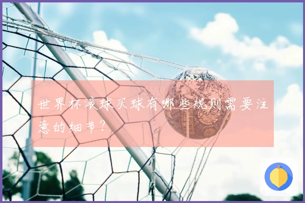 世界杯滚球买球有哪些规则需要注意的细节？